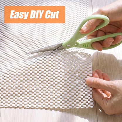 Non-Slip Rug Pad 6x9 Ft – 6'x9' PVC Anti-Slip Carpet Gripper Mat, 6 by 9 Feet Non Slip Pad for Area Rugs, Under Rug Padding for Hardwood Floors, Carpet Gripper Mat for Floors
