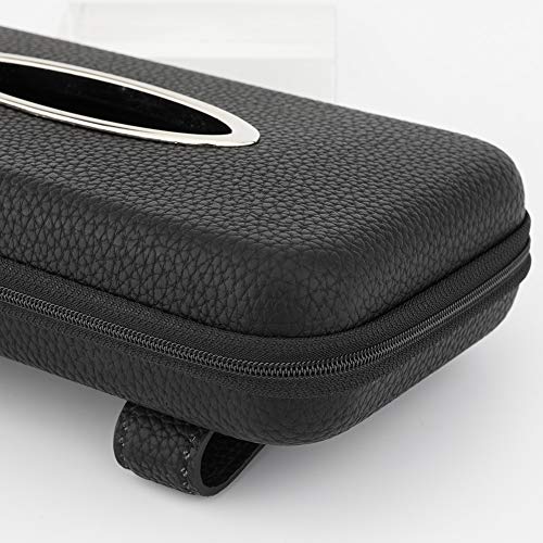 Car Tissue Holder, Sun Visor Napkin Holder, Car Visor Tissue Holder, PU Leather Backseat Tissue Case Holder for Car,Vehicle (Black)