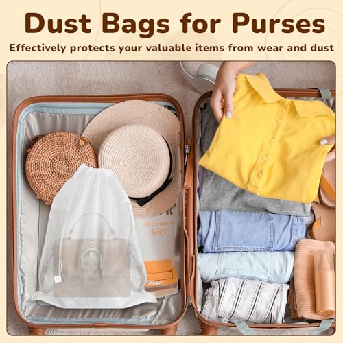 Dust Bags for Handbags, 30 Pcs, 19.68x23.62 Inches | Non-Woven, Reusable Protector Covers, Fits Backpacks, Boots, Closet Organizer for Travel & Home