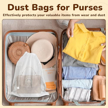 Dust Bags for Handbags, 30 Pcs, 19.68x23.62 Inches | Non-Woven, Reusable Protector Covers, Fits Backpacks, Boots, Closet Organizer for Travel & Home