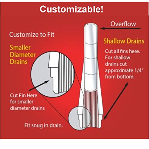 Lint Hair Trapper for filtering Washing Machine Utility Tub and Sink drains-reusable and customizable with built-in overflow guard. Traps Lint, hair and debris from drains, replaces all Mesh filters