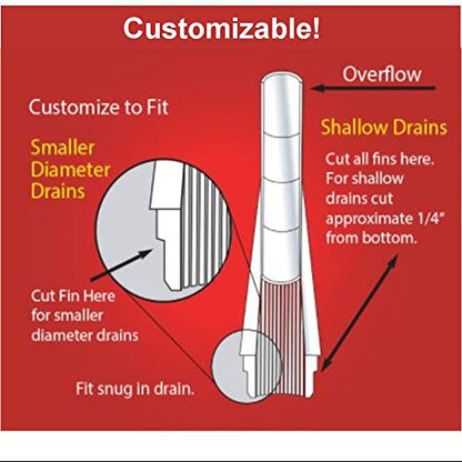 Lint Hair Trapper for filtering Washing Machine Utility Tub and Sink drains-reusable and customizable with built-in overflow guard. Traps Lint, hair and debris from drains, replaces all Mesh filters