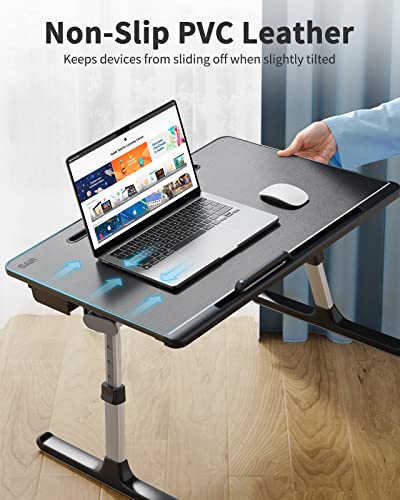 Laptop Lap Desk for Bed, SAIJI X-Large Adjustable Laptop Table | XXL-Extra Large, Foldable Laptop Stand for Bed, with Storage Drawer & Bookstand, for Eating, Working, Gaming, Drawing