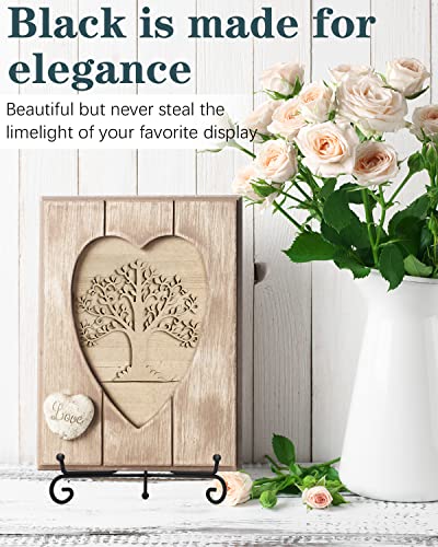 Iron Display Stand 10 Packs, 10 Inches Plate Photo Stand for Display | Black Foldable Easel Stand Holder for Photo Frame, Artwork, Collection, Decorative Plate, Book, Office