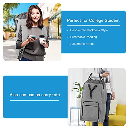 Laundry Backpack Bag, Bukere Extra Large 2 in 1 Laundry Hamper Basket for College Students Dorm Essentials, Adjustable Shoulder Straps, Freestanding Laundry Bag