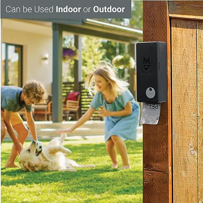 SVD.PET Dog Poop Bag Dispenser (Black, Dispenser only) | Outdoor or Indoor Pet Waste Bag Dispenser Station, Wall Mount or Hanging with Strap, Easy to Refill Magnetic Cover