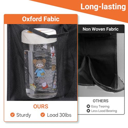 2 Packs Narrow Over the Door/Wall Shoe Organizer, Small Hanging Shoe Rack for Closet with Clear Mesh Pocket for Bathroom, RV, Pantry, Camping (Black)