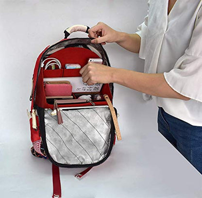 Felt Backpack Organizer Insert for Rucksack Handbag Shoulder Bag (Black,Small)