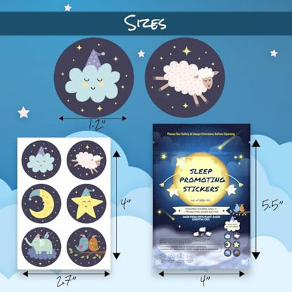 60PCS Zen Sleep Patches for Kids & Adults, Melatonin-Free with Natural Oils | Bedtime Support Stickers with Lavender, Chamomile, Frankincense & Essential Oils, for Calm Evening Routines