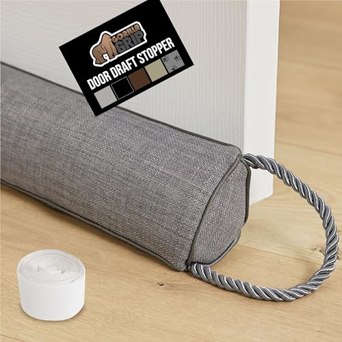 Door Draft Stopper for Bottom of Doors, Cold Air I... (Gray)