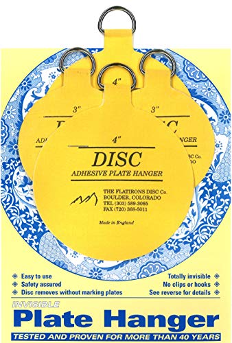 Flatirons Disc Adhesive Plate Hanger Set (2-3 Inch and 2-4 Inch Hangers)