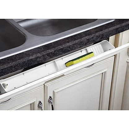Rev-A-Shelf 24" Plastic Tip-Out Tray Organizer for Sink Base Cabinets, Home Kitchen and Bathroom Organization, Min Opening Width 26.5", White, LD-6591-24-11-1