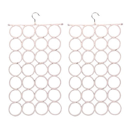 Tosnail Pack of 2 Scarf Hanger Holder Organizer Space Saver for Tie, Belt, Scarves, Socks - White