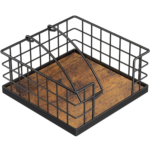 Napkin Holder for Table, Farmhouse Napkins Holder... (Brown | Metal)