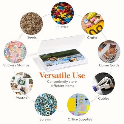 4x6 Photo Storage Box, 18 pcs Inner Photo Case wit... (Clear | Polypropylene)