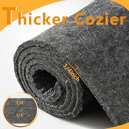 5x7 Non Slip Rug Pad Gripper, 1/4" Thick Cushioned Carpet Pads | Rugs Padding for Hardwood Floors, Felt and Silicone Backing, Under Area Rugs Anti Skid Mat Keep Rugs in Place