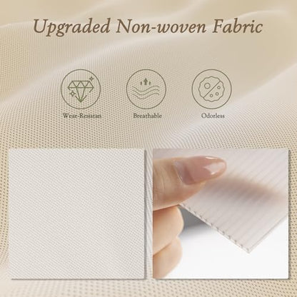 Drawer Organizer 18-Piece Set, Dresser Organizer for Baby Clothes, Foldable Closet Storage & Drawer Dividers for Underwear, Socks, Nursery (Beige)