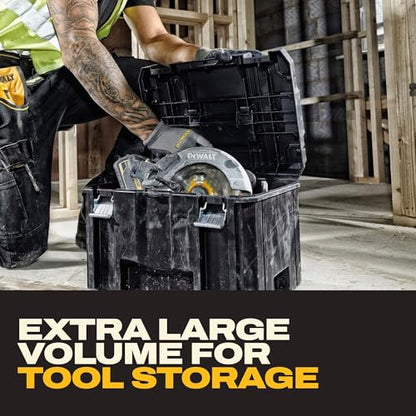 DEWALT TSTAK Tool Box, Extra Large Design, Removable Tray for Easy Access to Tools, Water and Debris Resistant (DWST17806)