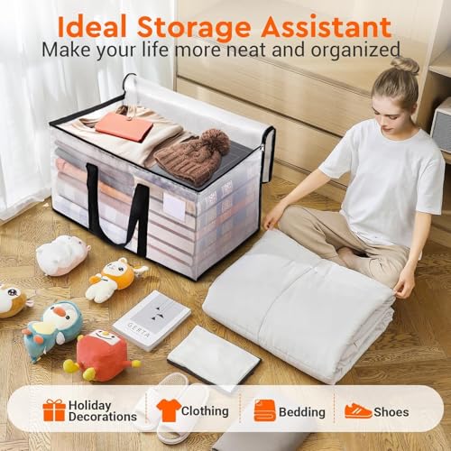 Moving Bags, 93L 8-Pack Storage Bags, Moving Boxes | Moving Box Heavy Duty Extra Large, Moving Totes with Zipper, Large Packing Bag with Reinforced Handles, Packaging Moving