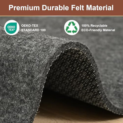 YJ.GWL 6x9 Feet Non Slip Rug Pad 1/4 inch Thick Felt and Silicone Backing, Dual Surface Cushion Rug Gripper for Hardwood Floors, Carpet Liner Keep Rugs in Place, Anti Skid Mat for Under Area Rug