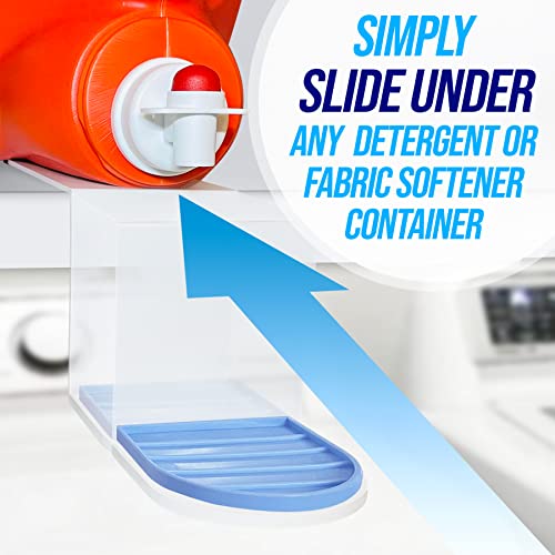 Simplation [2 Pack] Laundry Detergent Cup Holder, Detergent Drip Catcher | (Slide Style) No More Mess or Leaks, Laundry Detergent Cup Holder, Drip Catcher