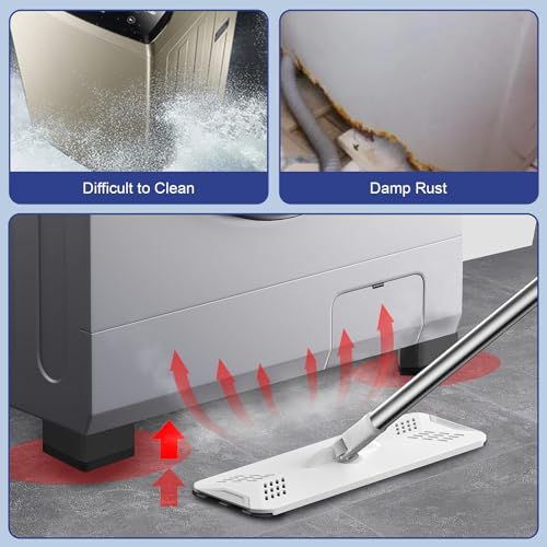 4Pcs Anti Vibration Pads for Washing Machine, Stops Washer Dryer Moving, Prevents Noise, Vibration Transfer, Antivibration Stabilizer Support Feet Mat Suitable for Most Furniture (Increase1.8in)