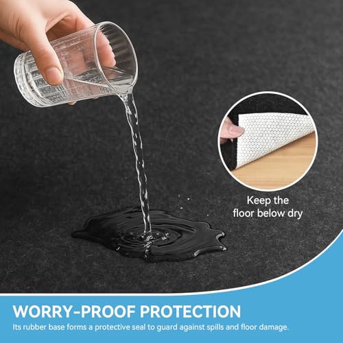 Warmstar 8x10 FT Non Slip Rug Pad,100% Waterproof Felt Rug Pad,1/8" Thick | Rug Pad for Hardwood Floors ,Soft Carpet Pad with Natural Rubber Backing, Secure Grip & Floor Protection