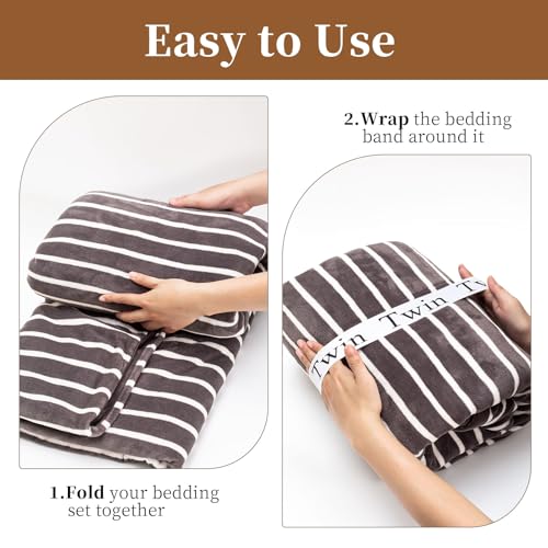20PCS Bed Sheet Organizer Bands, Storage Labels and Sheet Keepers for Linen Closet - Elastic Bedding Straps for Foldable Bedsheet, Pillow Case, Duvet