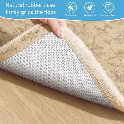 Warmstar 8x10 FT Non Slip Rug Pad,100% Waterproof Felt Rug Pad,1/8" Thick | Rug Pad for Hardwood Floors ,Soft Carpet Pad with Natural Rubber Backing, Secure Grip & Floor Protection