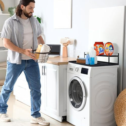 Washer and Dryer Countertop with Non-Slip and Laundry Room Shelf Mat Universal Front Load Washer and Dryer Countertop Kit with Storage Space for Laundry Room Organization(14.2x8.6x7in)