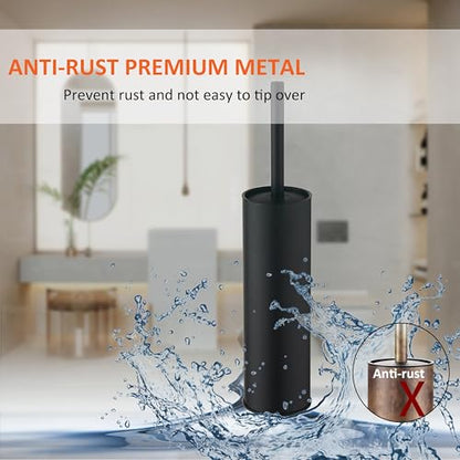 Toilet Brush and Holder Set Premium Material Toilet Bowl Cleaner Free Standing Toilet Bowl Brush and Holder
