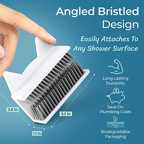 Shower Hair Catcher for Wall – Hair Collector for Shower & Tub, Shower Hair Trap Keeps Loose Hair Off Shower Wall & Out of Drain, Reusable Hair Catcher for Shower Wall, 3M Adhesive