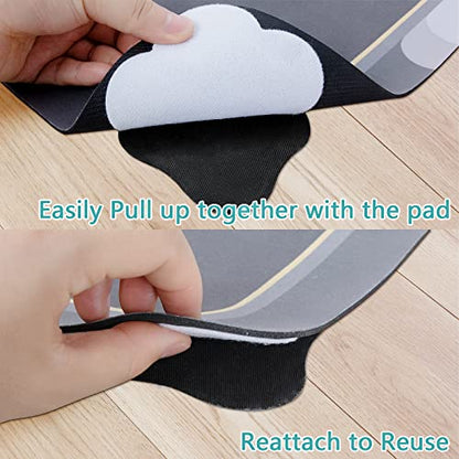 Large Size Grippers, Non Slip Washable Rug Tape Grip Carpet Corner, Hook and Loop Pads Non Curl Reusable Stoppers Keep Your Area Rug Flat on Hardwood Floors and Tiles (32)