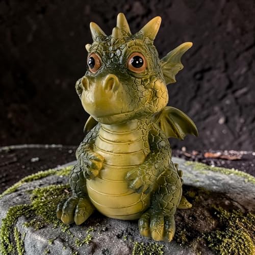 Top Brass Dragon Eyeglasses Holder Stand – Resin Glasses Holder for Desk, Nightstand & Office – 4 ½” Tall Fun Cute Figurine Eyewear Organizer with Soft Pads – Holds Various Types