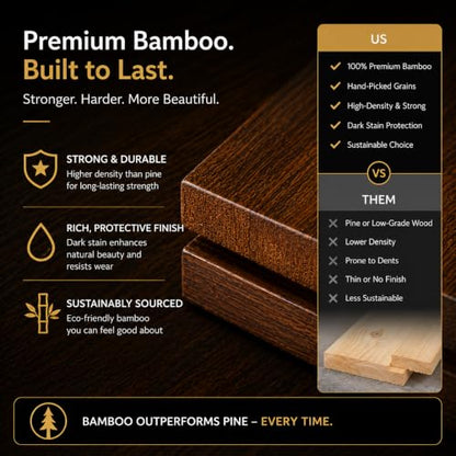 Jacob & Lane Decorative WiFi Box Hider - Bamboo Router and Modem Storage - Wall Mountable Wooden Shelf to Hide Router Modem Box with Cable Management (Up to 11" Tall) (Espresso)