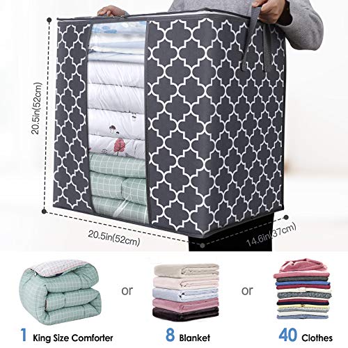 Storage Bags 3 Pack 100L Clothes Organization and Storage Containers,Gray
