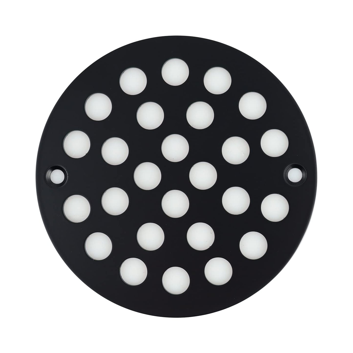 4 Inch Screw-in Round Shower Drain Cover Replacement Floor Drainer with Screws (Black) | Replacement Floor Drainer with Screws, 304 stainless steel drain grill filters debris, fits most household shower drains