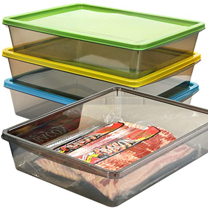 3 Pack 1.3 Gallon Food Storage Containers, Plastic... (Plastic)