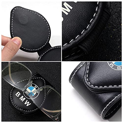 Car Sunglass Holder, Eyeglass Holder Fit BMW X1 X3 X7 X5 X6 1 3 5 6 Series Z4 7 M Series, Sunglass Hanger Mount for Car Sun Visor, Interior Accessories, Black