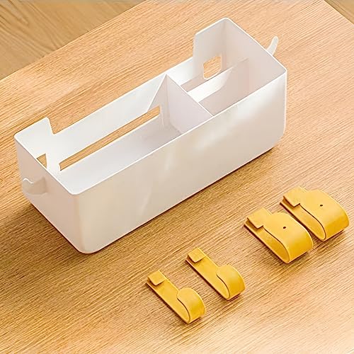 Bunk Bed Shelf for Top Bunk Plastic Bedside Shelf Accessories for Kids Bunk Bed Caddy with Hooks For Bed Rail, White, 11 lbs Capacity
