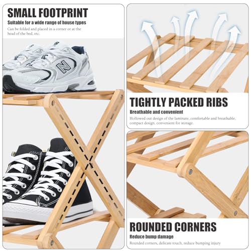 Vertical Narrow Shoe Rack, 7 Tier Portable Folding Shoe Storage Rack, Without Installation Free Standing Shoe Rack for Corridors, Bedrooms Living Room Corner and Small Spaces (7 Tier)