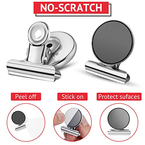 24 Pack Magnetic Clips Fridge Magnets Heavy Duty Magnet Clips for Whiteboard & Refrigerator Wide Scratch Safe Best for House Office School Use