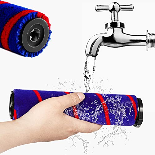 Soft Roller Cleaner Head Replacement Parts for Dyson v7 v8 v10 v11 v15 Animal Cyclone Absolute Fluffy Original Laser High Torque Vacuum Attachments with 4 LED Lights, v10 Slim, v12 NOT Compatible