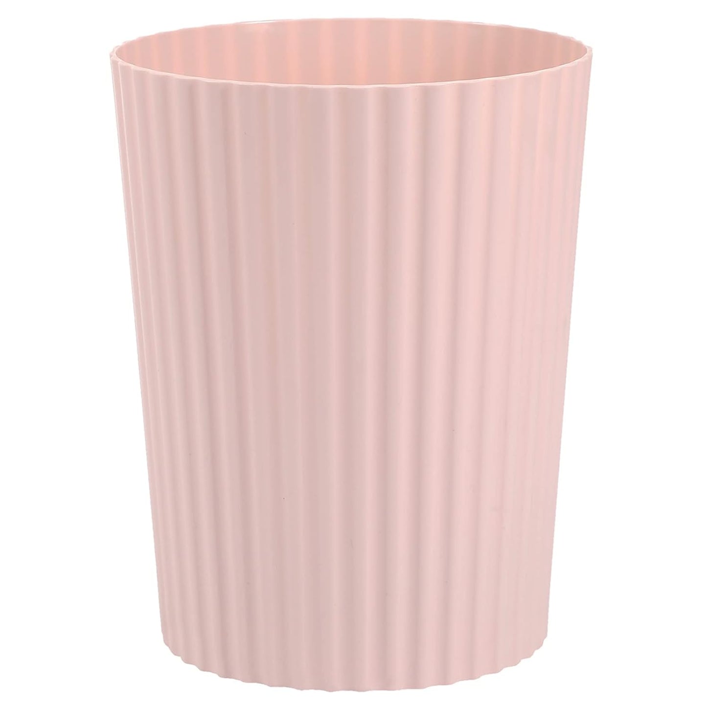 Small Trash Can Plastic Wastebasket Round Garbage Container Bin for Bathroom, Kitchen, Bedroom, Home Office, College Dorm, Pink | Sturdy Stylish Decor Round Garbage Container Bin for Kitchen, Bedroom, Home Office, College Dorm Essentials