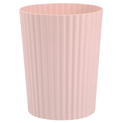 Small Trash Can Plastic Wastebasket Round Garbage Container Bin for Bathroom, Kitchen, Bedroom, Home Office, College Dorm, Pink | Sturdy Stylish Decor Round Garbage Container Bin for Kitchen, Bedroom, Home Office, College Dorm Essentials