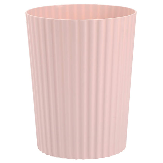 Small Trash Can Plastic Wastebasket Round Garbage Container Bin for Bathroom, Kitchen, Bedroom, Home Office, College Dorm, Pink | Sturdy Stylish Decor Round Garbage Container Bin for Kitchen, Bedroom, Home Office, College Dorm Essentials
