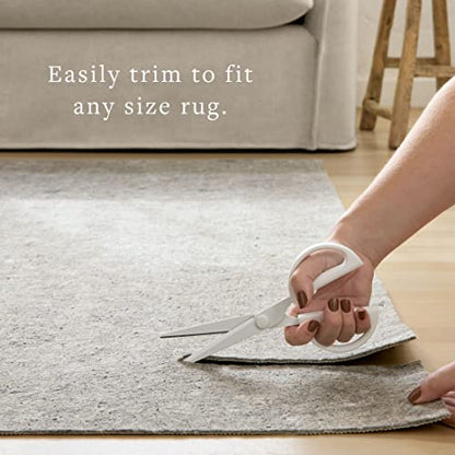 Loloi - Grip 1/8" Grey 8'-0" x 10'-0" Rug Pad | FPAD2 Approx. 8x10 , Soft, Reversible, Cushion, Low Profile, Hardwood, Carpet, Vinyl, Linoleum, Multi Surface, Tile, Rug Pad