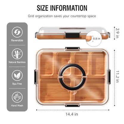Portable Charcuterie Boards with Lid, Cheese, Veggie & Snack Tray | Clear Lid Keeps Food Fresh, Travel Portable Board for Kitchen, Picnic and Party, House Warming Gifts New Home