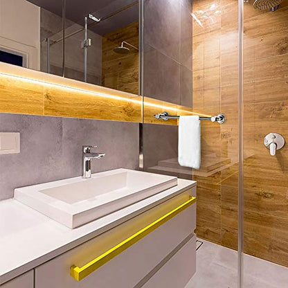 BOPai 24 inch Suction Cup Towel Bar, Chrome | Repositionable & Powerful Vacuum Suction