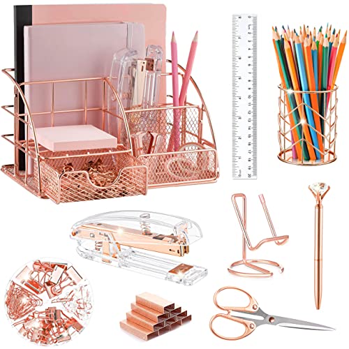 Rose Gold Desk Organizers and Accessories Office S... (Rose Gold | Metal)